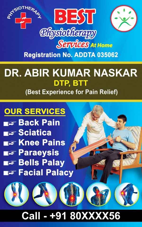 Physiotherapy Doctor Clinic Shop Banner Design PSD 2.5x4 ft_0152 - PMC