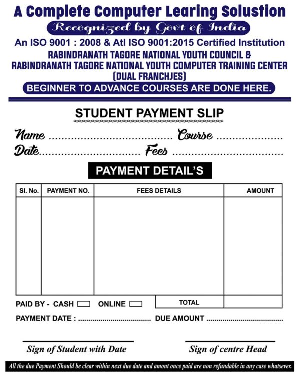 Computer Centre Student Payment Slip Fee Card Design PSD 8x10 Inch_0028 - PMC