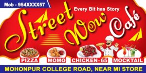 Restaurant Hotel Fast Food Dhaba Cum Bar Guest House Caterar Biryani Shop Banner Design PSD 4x2 ft_0174 - PMC
