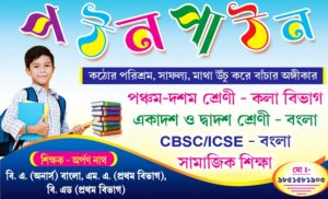 School Coatching Center Tution Bidyalaya Vorti Cholche Admission Visiting Card Design PSD 89x54 mm_0252 - PMC