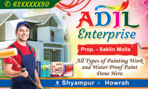 Asian Berger Dulux Nerolac Esdee Colors Paints Wall Painting Putti White Cement Shop Visiting Card Design PSD 89x54 mm_2331 - PMC