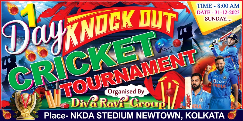 One Day Night Cricket Plastic Tournament Sports Play Shop Banner Design PSD 8x4 ft_0399 - PMC