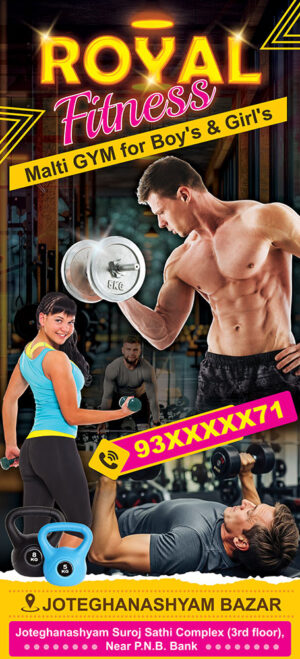 Body Fitness GYM Exercise Zumba Class Centre Banner Dsign PSD 5x11 ft_2346 - PMC