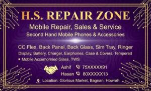 Mobile Accessories Sales Service Repearing Shop Visiting Card Design PSD 89x54 mm_2396 - PMC