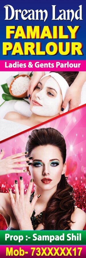 Beauty Parlour Bridal Makeup Makeover Shop Banner Design PSD 2x6 ft_0216 - PMC