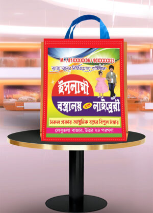 Garments Bastralaya Readymade Cloth Fashion Boutique Textile Sharee House Shop Bag Design PSD 12x15 Inch_1066 - PMC