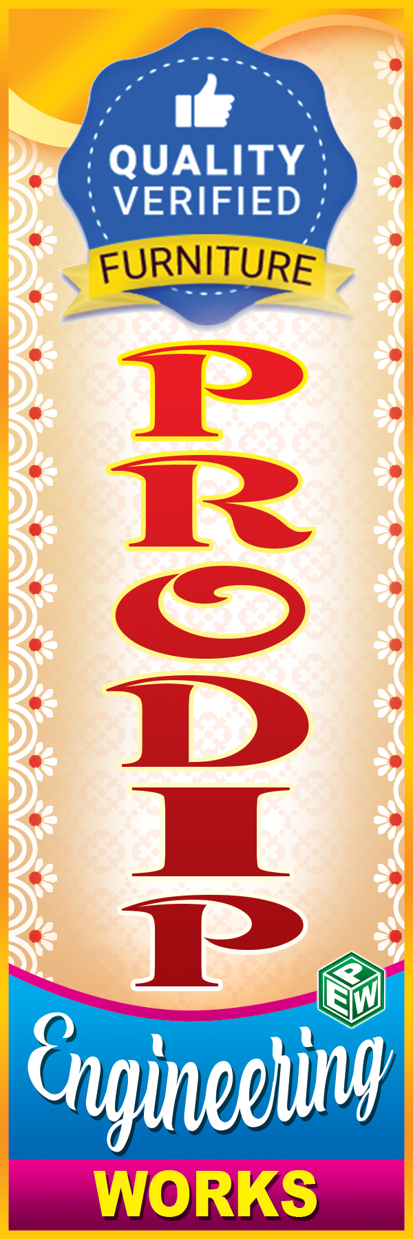 Furniture Wood Ply Shop Stiker Design PSD 2x6 Inch_0117 - PMC