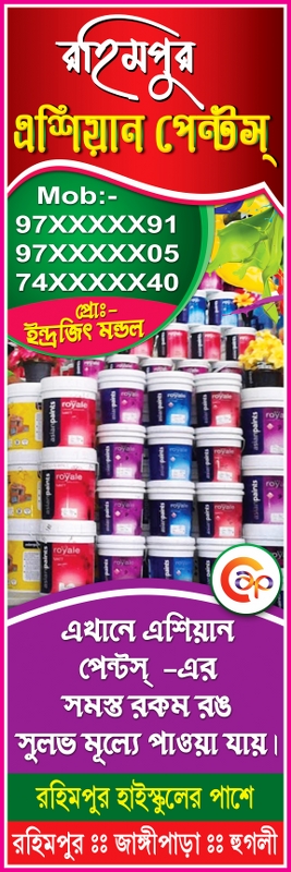 Asian Berger Dulux Nerolac Colors Paint Wall Painting Shop Banner Design PSD 4x12 ft_0527 - PMC