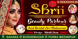 Beauty Parlour Bridal Makeup Makeover Shop Banner Design PSD 6x3 ft_1189 - PMC